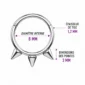 Piercing Anneau Clicker 8 mm Triple Pointe en Titane Gris Argenté.