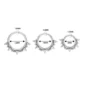Piercing Anneau Clicker Perles & Pointes Radiales en Titane (dimensions).