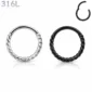 Piercing Anneau Clicker Torsadé Acier Chirurgical 316L.