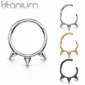 Piercing Anneau Clicker Triple Pointe en Titane.