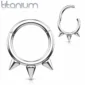 Piercing Anneau Clicker Triple Pointe en Titane.