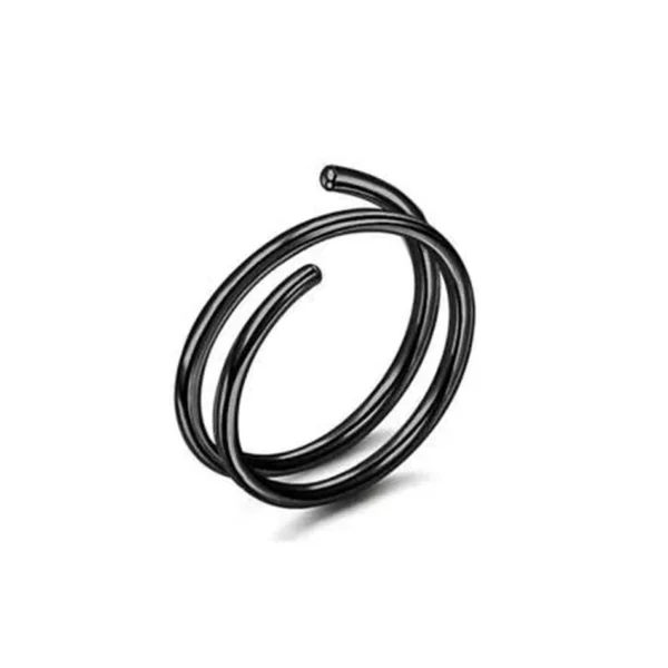 Piercing Anneau de Nez Double Cercle (couleur noir) Piercing Anneau de Nez Double Cercle (couleur noir)