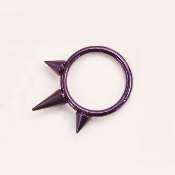 Piercing Anneau en Titane à Triple Spike Piercing Anneau en Titane à Triple Spike