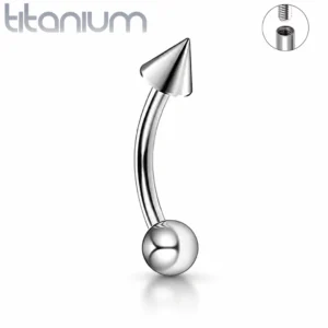 Piercing Arcade Banane Titane Bille & Pointe.