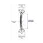 Piercing Banane Titane Double Zirconium Blanc Griffé.