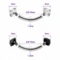 Piercing Banane Titane Double Zirconium Griffé (dimensions).