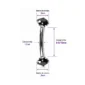 Piercing Banane Titane Double Zirconium Noir Griffé.