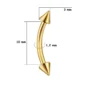 Piercing Banane à Pointes (Spikes) en Titane Anodisé Doré - Variante 10 mm pour Arcade & Rook.