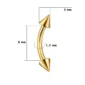Piercing Banane à Pointes (Spikes) en Titane Anodisé Doré - Variante 8 mm pour Arcade & Rook.