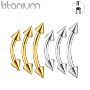 Piercing Banane à Pointes (Spikes) en Titane - Arcade & Rook.
