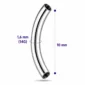 Piercing Barbell Courbé 10 mm (Banane) 14G Titane Filetage Interne