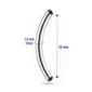 Piercing Barbell Courbé 10 mm (Banane) 16G Titane Filetage Interne.