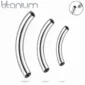 Piercing Barbell Courbé (Banane) 14G Titane Filetage Interne.