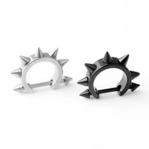 Piercing Barbell Demi-Cercle en Acier avec Spikes.