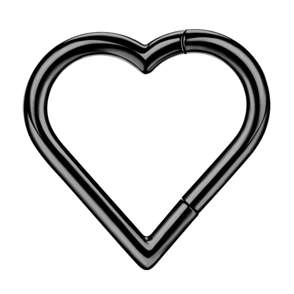 Piercing Cœur Clicker en Titane (variante couleur noir anodisé) Piercing Cœur Clicker en Titane (variante couleur noir anodisé).