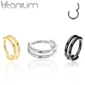 Piercing Double Anneau Clicker en Titane.