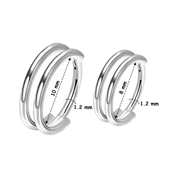 Piercing Double Anneau Clicker en Titane ASTM-F136 (dimensions) Piercing Double Anneau Clicker en Titane ASTM-F136 (dimensions).