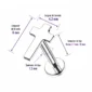Piercing Labret Croix Gothique en Titane Oreille Lèvre (dimensions).