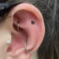 Piercing Labret en Titane avec Petit Cœur (cartilage).