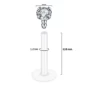 Piercing Labret tige Bioflex avec Zircon (dimensions).