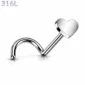 Piercing Narine Cœur Stud Courbé en U.