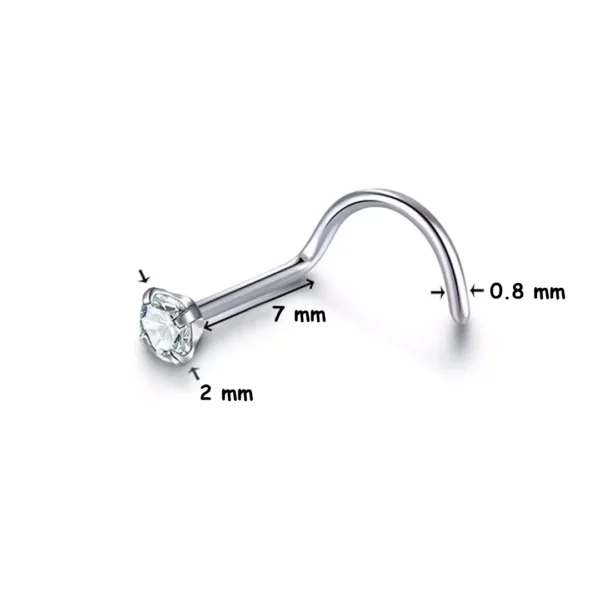 Piercing Narine Stud Courbé Titane à Zircon Serti à Griffes (dimensions) Piercing Narine Stud Courbé Titane à Zircon Serti à Griffes (dimensions)