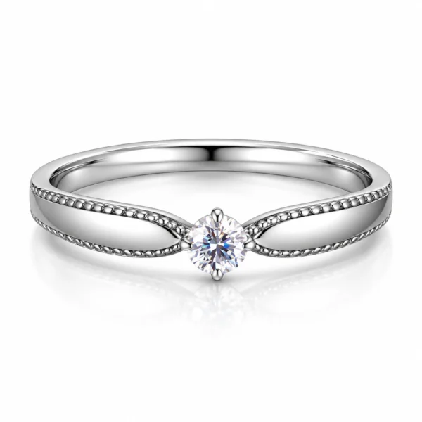 Bague Femme en Argent 925 & Pierre de Moissanite Bague Femme en Argent 925 & Pierre de Moissanite.