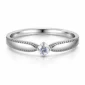 Bague Femme en Argent 925 & Pierre de Moissanite.