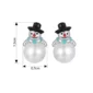 Boucles d’Oreilles Bonhomme de Neige en Argent 925 avec Perle Blanche (dimensions).