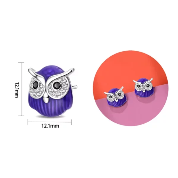 Boucles d’Oreilles Chouette Mystique en Argent 925 avec Zircons Scintillants (dimensions) Boucles d’Oreilles Chouette Mystique en Argent 925 avec Zircons Scintillants (dimensions)