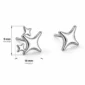 Boucles d’Oreilles Composition d’Étoiles en Argent 925 (dimensions)