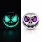 Boucles d’Oreilles Crâne Phosphorescent en Argent 925.