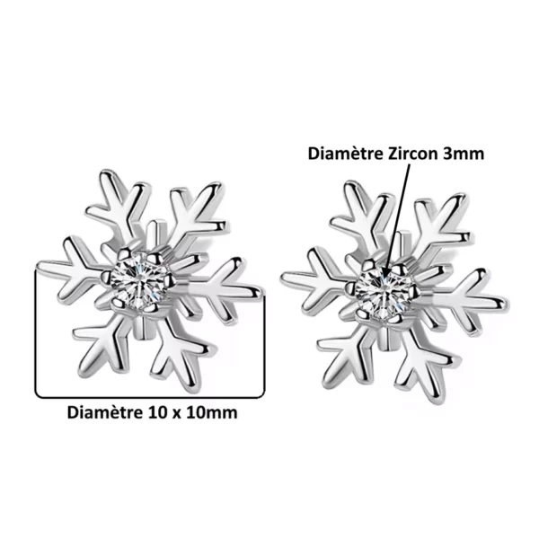 Boucles d'Oreilles Flocon d'Argent au Cœur Zirconé (dimensions) Boucles d'Oreilles Flocon d'Argent au Cœur Zirconé (dimensions).