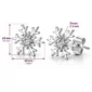 Boucles d'Oreilles Flocon de Neige à Zirconium Serti (dimensions)