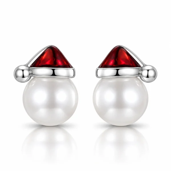 Boucles d’Oreilles Noël en Argent 925 & Perles Boucles d’Oreilles Noël en Argent 925 & Perles.