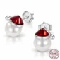 Boucles d’Oreilles Père Noël en Argent 925 & Perles.