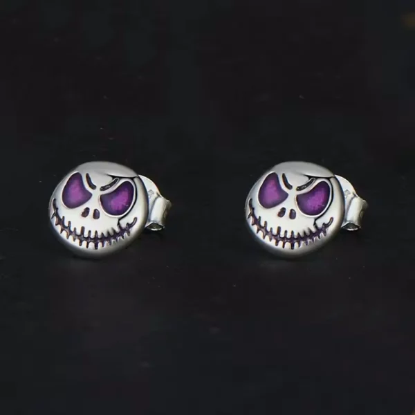 Boucles d'Oreilles Phosphorescentes Tête de Mort en Argent 925 (expo 2) Boucles d'Oreilles Phosphorescentes Tête de Mort en Argent 925 (expo).