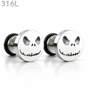 Boucles d'Oreilles Tête de Mort Jack Skellington.