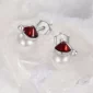 Boucles d'oreilles en argent 925 Perle de Noël (expo).