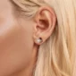 Boucles d'oreilles en argent 925 Perle de Noël (sur lobe).