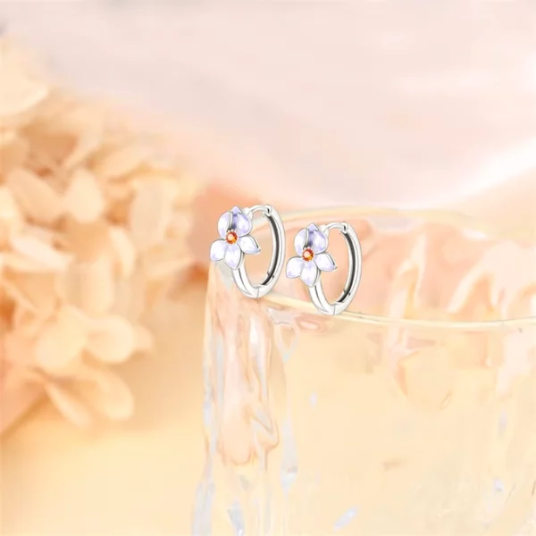 Créoles Fleur d’Orchidée en Argent 925 et Zircon Orange (expo) Créoles Fleur d’Orchidée en Argent 925 et Zircon Orange (expo)