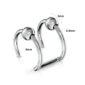 Faux Piercing Double Anneau avec Billes en Acier 316L (dimensions).