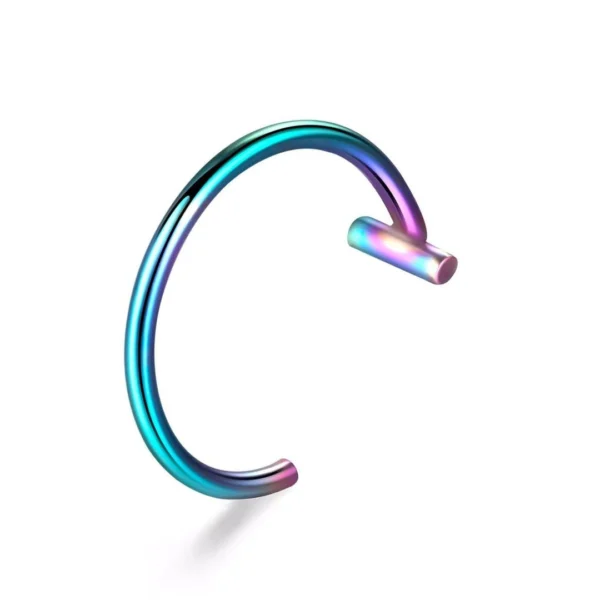 Faux Piercing Lèvre Anneau en Acier Chirurgical 8 ou 10 mm (variante couleur multicolore) Faux Piercing Lèvre Anneau en Acier Chirurgical 8 ou 10 mm (variante couleur multicolore).