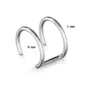 Faux Piercing Lèvre Cartilage Double Anneau 8 mm en Acier (dimensions).