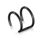 Faux Piercing Lèvre Cartilage Double Anneau en Acier (variante couleur noir PVD).