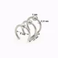 Faux Piercing Triple Anneau avec Billes en Acier 316L (dimensions).