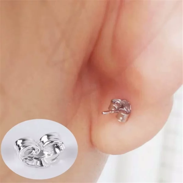 Fermoirs Papillon en Argent 925 Sterling (sur lobe) Fermoirs Papillon en Argent 925 Sterling (sur lobe)