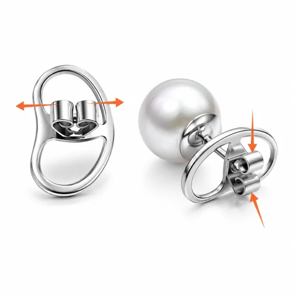 Fermoirs Réhausseurs Papillon en Acier 316L pour Boucles d’Oreilles Fermoirs Réhausseurs Papillon en Acier 316L pour Boucles d’Oreilles.
