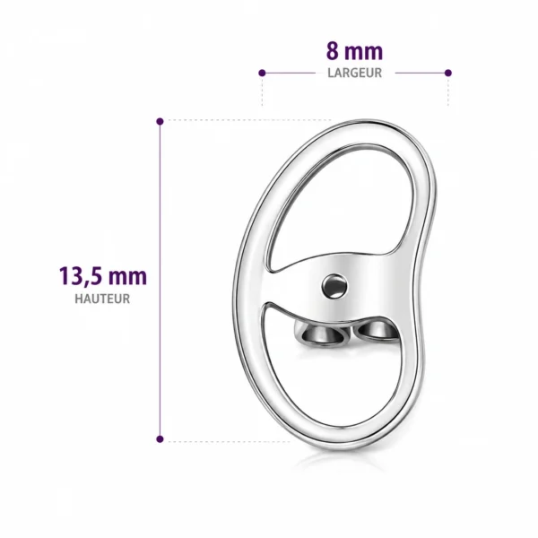 Fermoirs Réhausseurs Papillon pour Boucles d’Oreilles (dimensions) Fermoirs Réhausseurs Papillon pour Boucles d’Oreilles (dimensions).