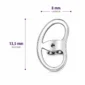 Fermoirs Réhausseurs Papillon pour Boucles d’Oreilles (dimensions).